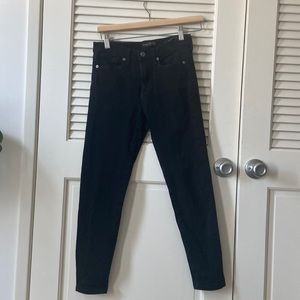 Black stretch high rise skinny jeans by Banana Republic